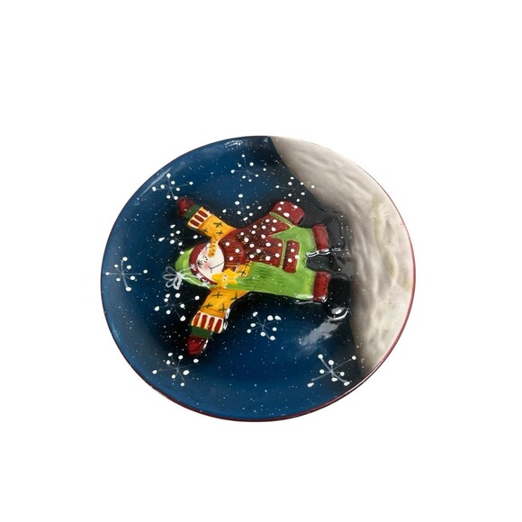 Country Snow Boys Hobby Lobby 8” Plate Snowman Whimsical Winter 2010 - Picture 5 of 8